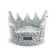 NANDOG Crown Collection Micro-Plush Dog & Cat Bed - Snow Leopard