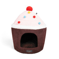 Nandog Large Prive Dog Bed / Cat Hut - Cupcake Chocolate
