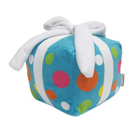 Birthday Present Plush Toy with Hidden Squeaker (6") - Blue