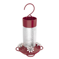 Nature's Way Red Charming Cherry Glass Hummingbird Hanging Glass Feeder - 13 Oz