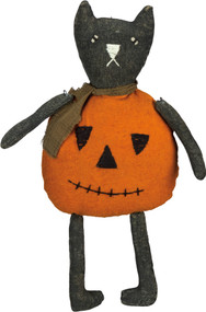 Primitives by Kathy Halloween Jack O'Cat Figurine