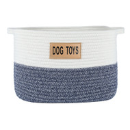 Midlee Two Tone Rope Dog Toy Storage Basket