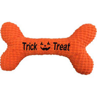 Petlou Trick or Treat Halloween Plush Chewy Bone Pet Toy - 10"