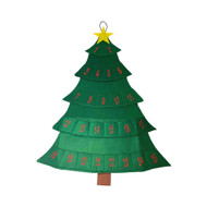Midlee Christmas Tree Advent Calendar for Dogs (25" x 19")- Fabric Reusable Pet Countdown Calendar