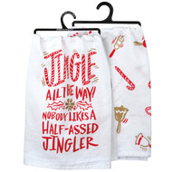 Primitives By Kathy Jingle All The Way Christmas Kitchen Towel - 28" x 28"