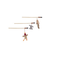 Ethical Pets Skinneeez Forest Friends Teaser Wand Cat Toy With Catnip - 13"