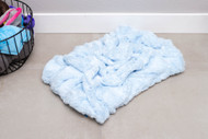 Mutts & Mittens, Inc. Premium Nesting  Pet Bed- Baby Blue Fur (18x26)