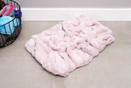 Mutts & Mittens, Inc. Premium Nesting Pet Bed- Blush Pink Fura (18x26)