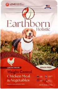 Earthborn Holistic Weight Control Chicken Meal & Vegetables Grain-Free Dry Dog Food - 25 Lbs
