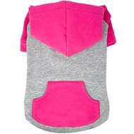 Doggie Design Color-Block Dog Hoodie -Pink on Gray
