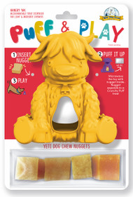 Yeti Dog Chew Puff / Play Hangry Yeti Play Dog Toy - Yak Yellow