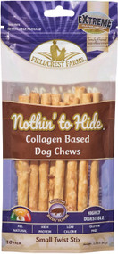 Fieldcrest Farms Nothin’ To Hide 6" Bacon Flavor Twist Stix Dog Treats (Pack of 10)
