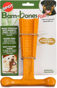 ETHICAL/SPOT Bam-Bone Plus T Bone Peanut Butter Flavor Chew Toy - 7"