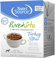 PureVita Grain Inclusive Turkey Stew Tetra Pak Wet Dog Food - 12.5 oz