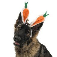 Midlee Carrot Bunny Ears Easter Dog Headband Costume