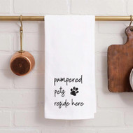 Rustic Marlin Pampered Pets Tea Towel