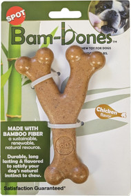 ETHICAL/SPOT Bam-Bone Wishbone Chicken Flavor Chew Toy - 5.25"