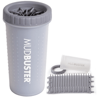 Dexas Lidded MudBuster Portable Dog Paw Cleaner - Medium with Lid (Light Gray)