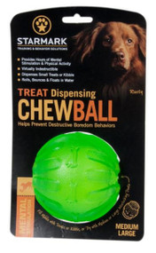 StarMark Treat Dispensing Chew Ball Dog Toy - Medium
