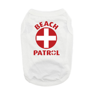 Doggie Design New Beach Patrol Dog Tank Shirt- White