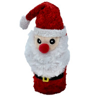 Pet Lou Christmas Squeaky Santa Bottle Dog Toy - 8"