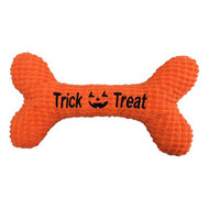 Petlou Trick or Treat Halloween Plush Chewy Bone Pet Toy - 10"