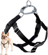 2 Hounds Design Freedom No Pull Dog Harness, Adjustable Gentle Comfortable Control for Easy Dog Walking, Harness Only, Black, Small