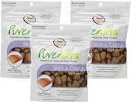 Pure Vita Skin & Coat Dog Treats With Real Salmon, - 6Oz (3-Pack)