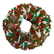 K9 Granola Factory Gingerbread Man - Gourmet Christmas Donut Dog Treat - 3pk