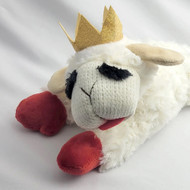 Multipet Lamb Chop with Crown 10.5" Plush Dog Toy - Medium