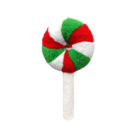 PetLou 12" Christmas Swirl Lollipop Plush Dog Toy