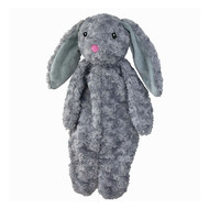Petlou Floopy Rabbit Stuffingless Floppy Plush Squeak Chew Dog Toy - Gray(19")