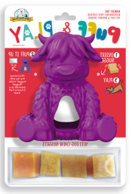 Yeti Dog Chew Puff / Play Hangry Yeti Play Dog Toy - Yak Purple