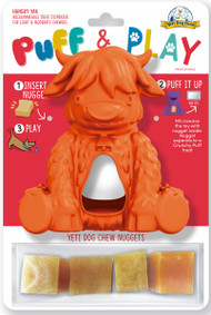 Yeti Dog Chew Puff / Play Hangry Yeti Play Dog Toy - Yak Orange