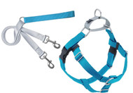 Freedom No Pull Velvet Lined Dog Harness and Leash Training Package Turquoise XL