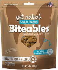 Get Naked Biteables Senior Health Soft Dog Treats, Real Chicken Treat for Toothless Dogs, 6oz