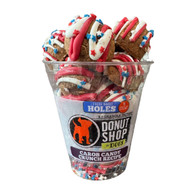 K9 Granola Factory Granola Donut Holes Patriotic Carob 4th of July Dog Treats