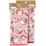 Primitives by Kathy Santa Faces Kitchen Towel - 18" x 26"