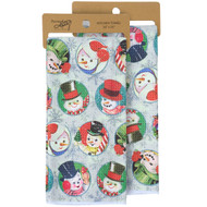 Primitives by Kathy Retro Snowman Kitchen Towel - 18" x 26"