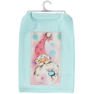 Primitives By Kathy Pastel Santa Kitchen Towel - 28" x 28"