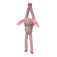Pet Lou Farm Friends - Long-Legged Rabbit Dog Toy, 36-Inch, Pink