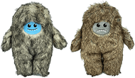 Multipet Yeti Betty Plush Monster with Squeaker Assorted Color Dog Toy (10")- 2 Pack