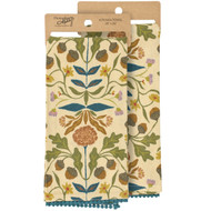 Primitives by Kathy Fall Folk Floral Kitchen Towel - 20" x 26"
