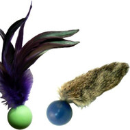 Go Cat Pong Pack Cat Toys: Feather Pong & Fur Pong