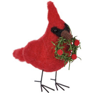 Primitives by Kathy Cardinal With Wreath Critter