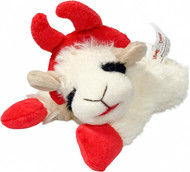 Multipet 6" Halloween Lamb Chop with Devil Horn Headband Plush Dog Toy, Squeaky Dog Toy