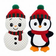 Petlou 6" Christmas -Snowman & Penguin Dog Toys