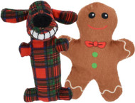 Multipet LOOfA Dog Holiday For Cat 2pks 4″-Gingerbread/Plaid
