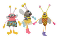 Multipet Buzzed Bugs Plush Cat Toys with Catnip, One Toy, Assorted Colors