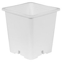 Gro Pro Premium White Square Pot 6 in x 6 in x 8 in (100/Cs)